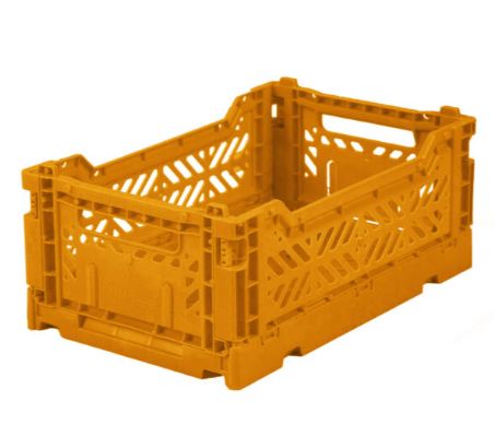 Recycled Crate Small - Mustard